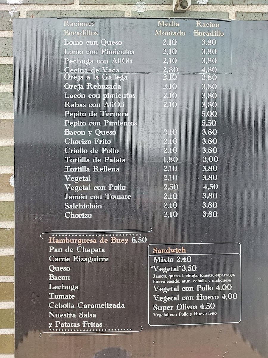 Menu Bar Restaurante Los Olivos-1